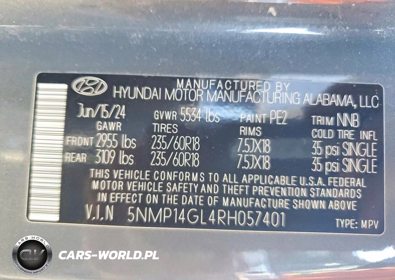 2024 Hyundai Santa Fe Se VIN:5NMP14GL4RH057401 - 14