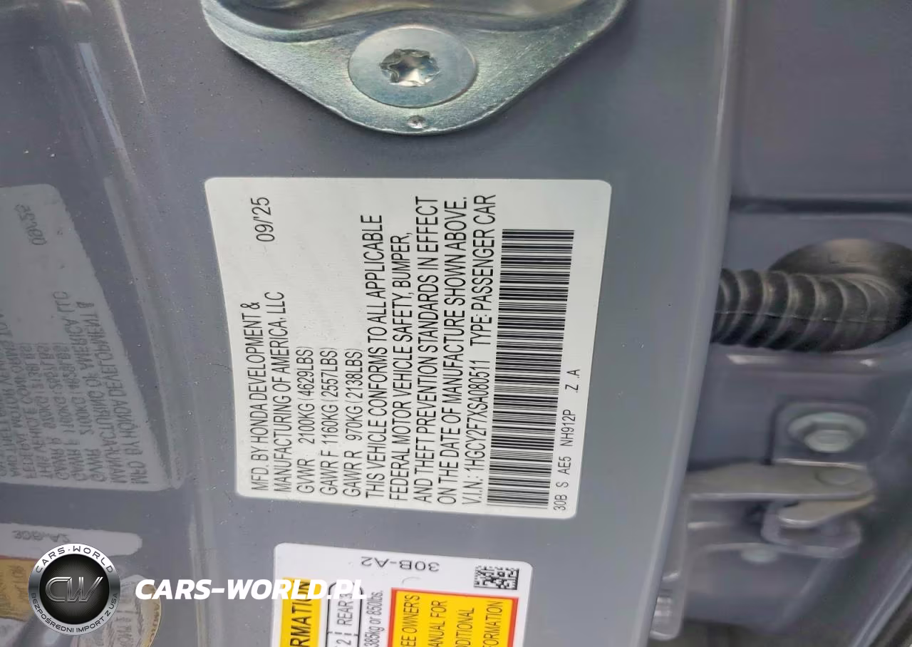 2025 Honda Accord Hybrid Sport-L VIN:1HGCY2F7XSA080511 - 12