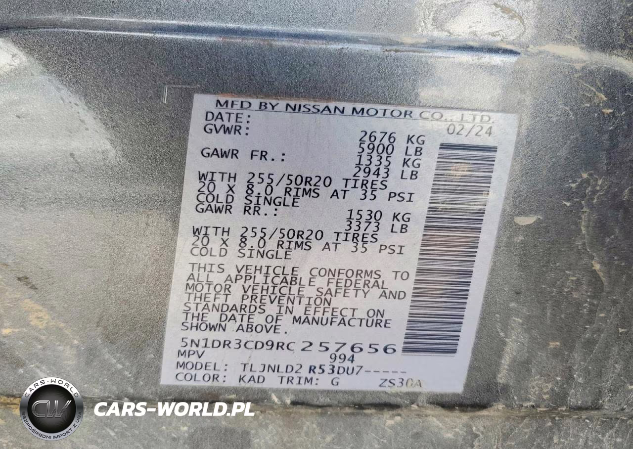 2024 Nissan Pathfinder Sl VIN:5N1DR3CD9RC257656 - 13