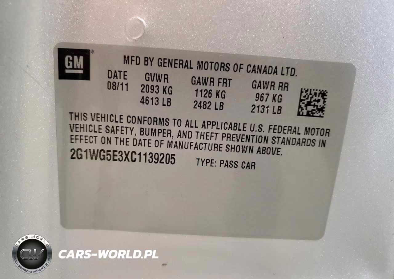 2012 Chevrolet Impala Lt VIN:2G1WG5E3XC1139205 - 12