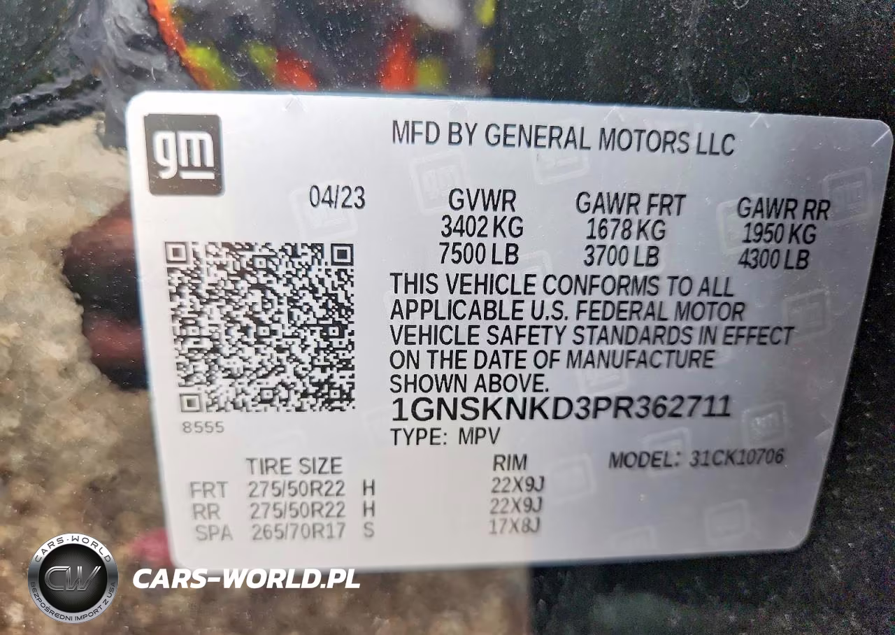 2023 Chevrolet Tahoe K1500 Lt VIN:1GNSKNKD3PR362711 - 13