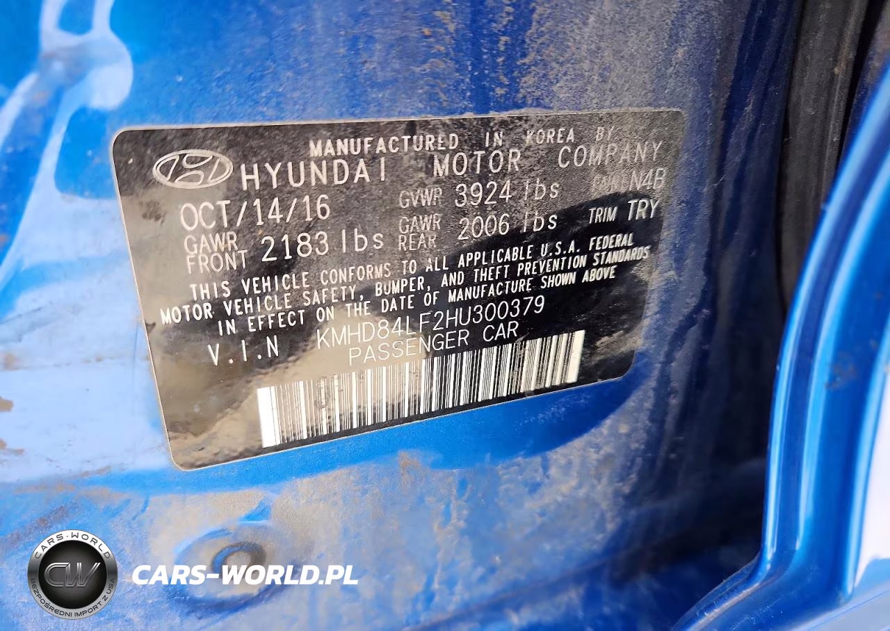 2017 Hyundai Elantra Limited VIN:KMHD84LF2HU300379 - 12