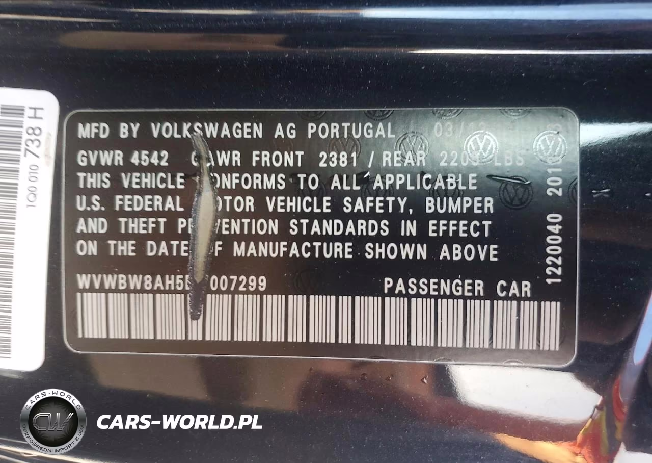 2013 Volkswagen Eos Komfort VIN:WVWBW8AH5DV007299 - 12