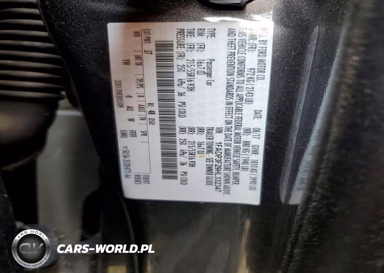 2017 Ford Focus Se VIN:1FADP3F29HL332347 - 12