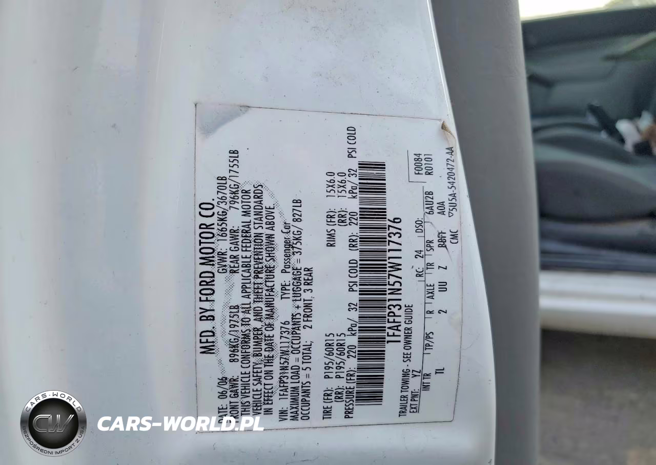 2007 Ford Focus Zx3 VIN:1FAFP31N57W117376 - 12