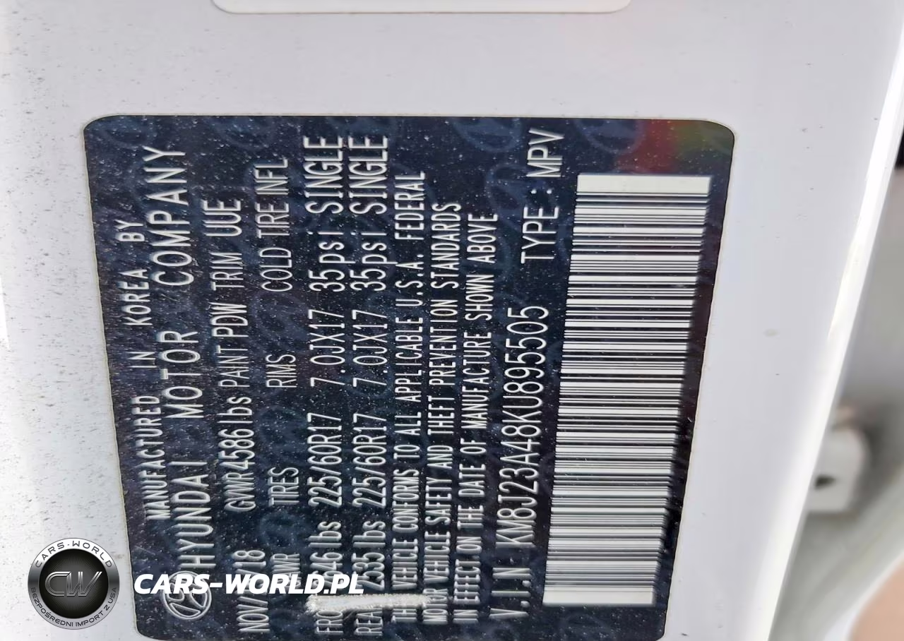 2019 Hyundai Tucson Se VIN:KM8J23A48KU895505 - 12