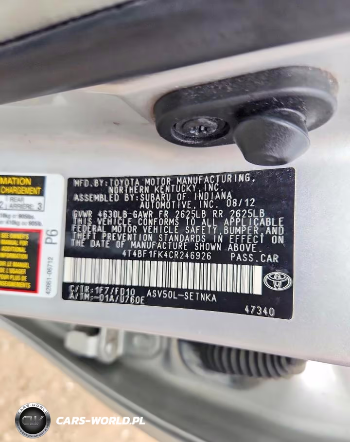 2012 Toyota Camry Le VIN:4T4BF1FK4CR246926 - 12