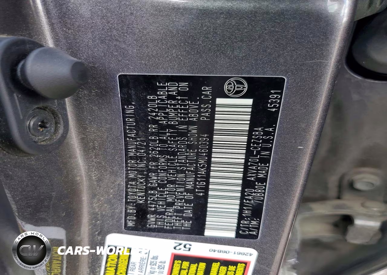 2021 Toyota Camry Se VIN:4T1G11AK5MU460394 - 12