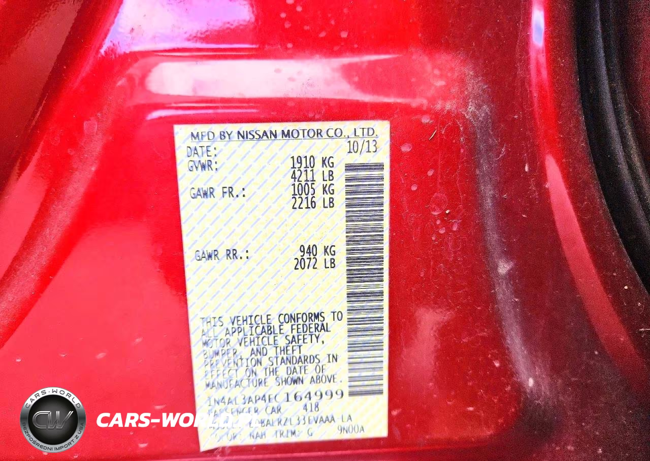 2014 Nissan Altima 2.5 VIN:1N4AL3AP4EC164999 - 12