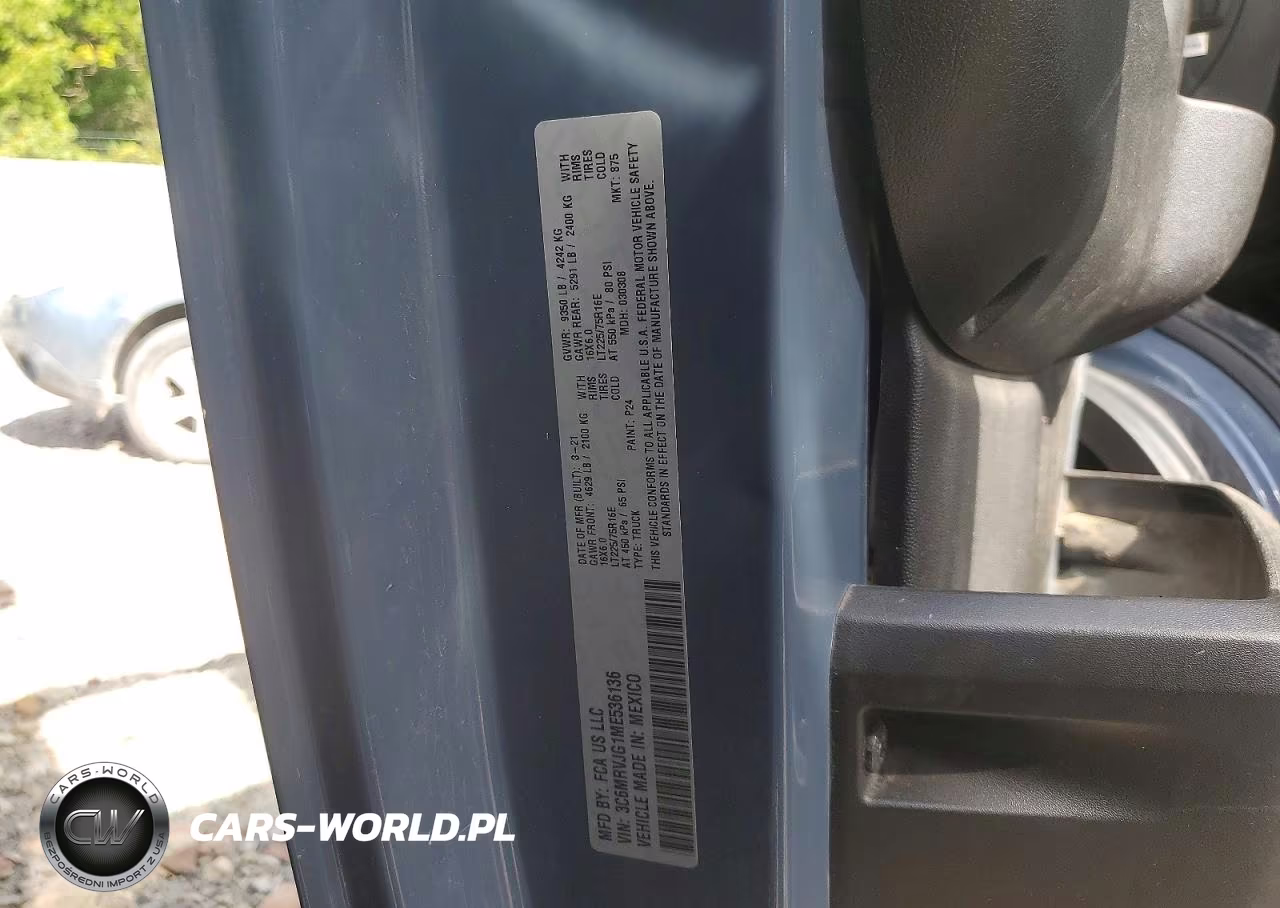 2021 Ram Promaster 3500 Delivery Van VIN:3C6MRVJG1ME536136 - 13