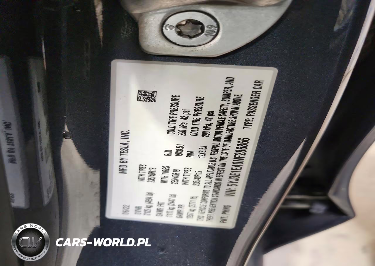 2022 Tesla Model 3 VIN:5YJ3E1EA0NF286866 - 12