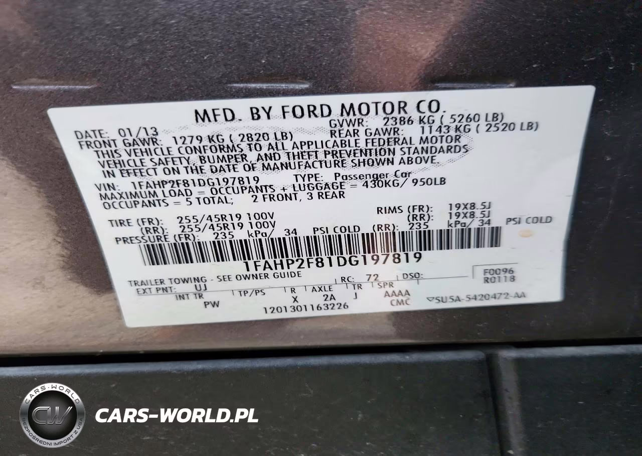 2013 Ford Taurus Limited VIN:1FAHP2F81DG197819 - 14