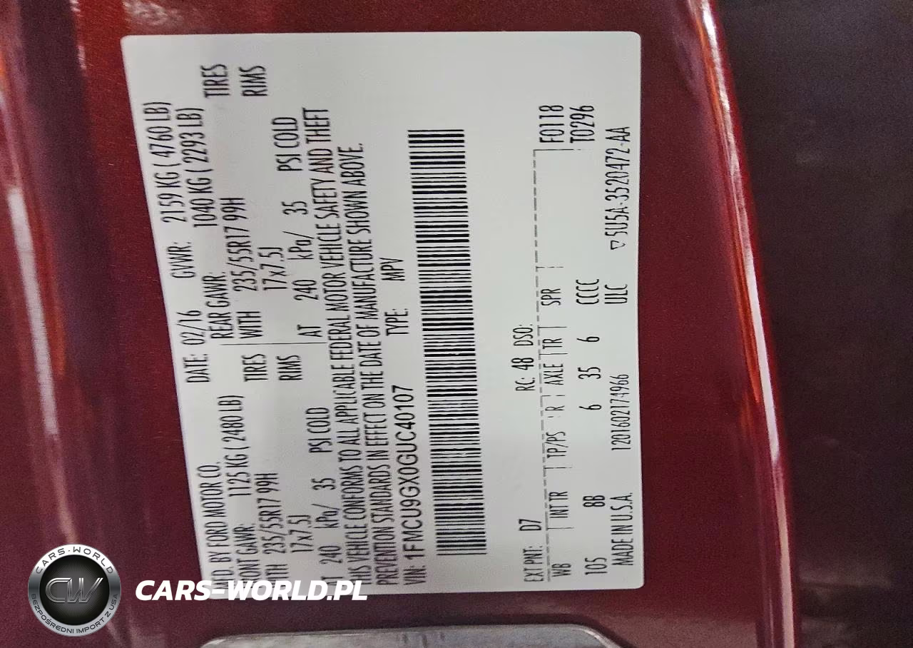 2016 Ford Escape Se VIN:1FMCU9GX0GUC40107 - 13