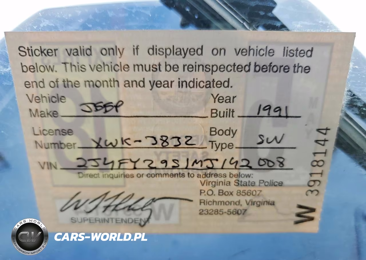 1991 Jeep Wrangler - Yj VIN:2J4FY29S1MJ142008 - 12