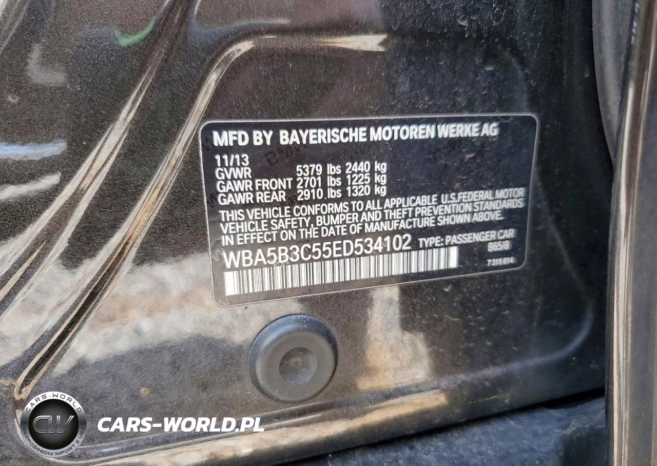 2014 BMW 535 Xi VIN:WBA5B3C55ED534102 - 12