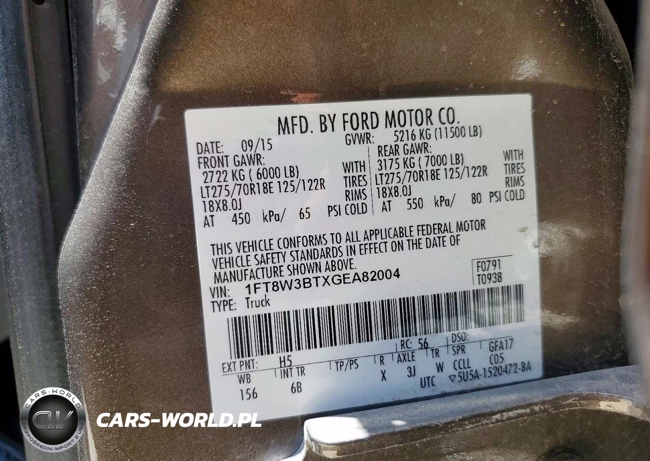 2016 Ford F350 Super Duty VIN:1FT8W3BTXGEA82004 - 13