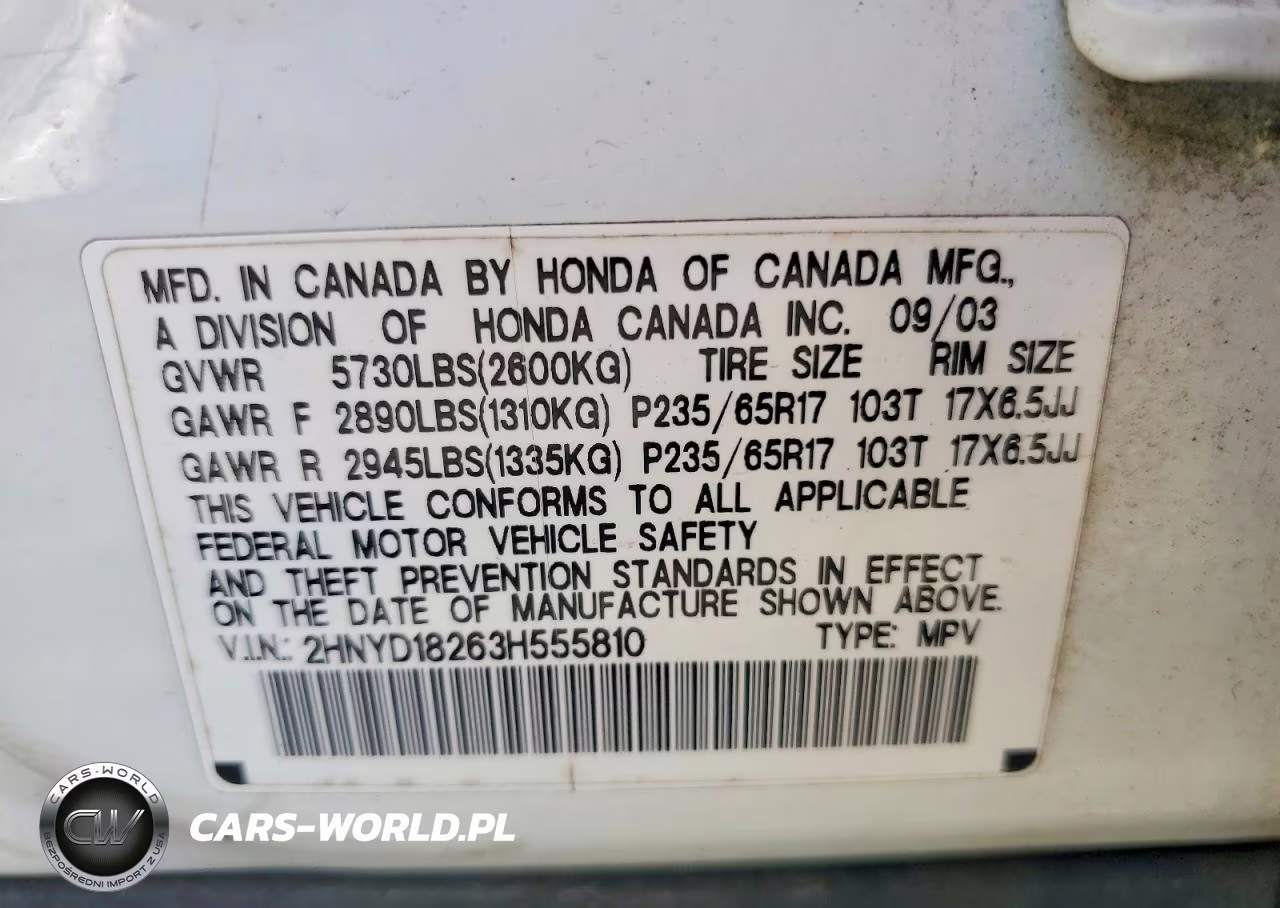 2003 Acura Mdx VIN:2HNYD18263H555810 - 13