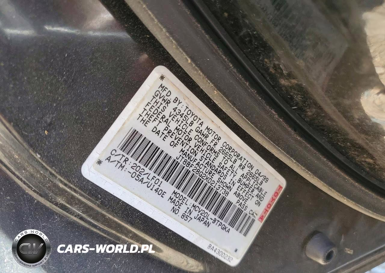 1999 Lexus Es 300 VIN:JT8BF28G2X0213738 - 12