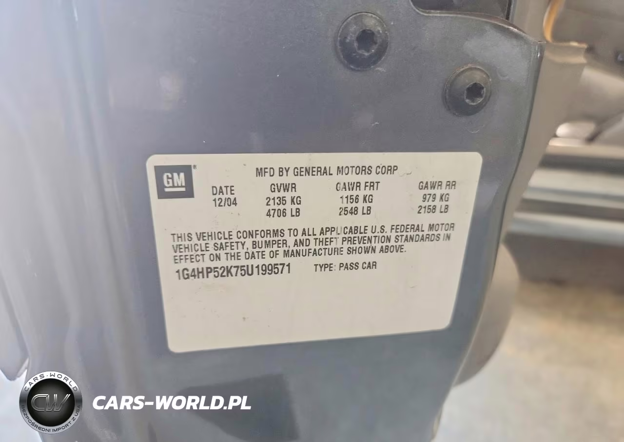 2005 Buick Lesabre Custom VIN:1G4HP52K75U199571 - 12