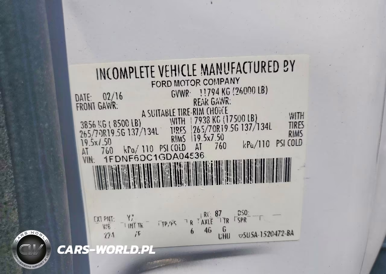 2016 FORD F650 SUPER DUTY VIN:1FDNF6DC1GDA04536 - 12