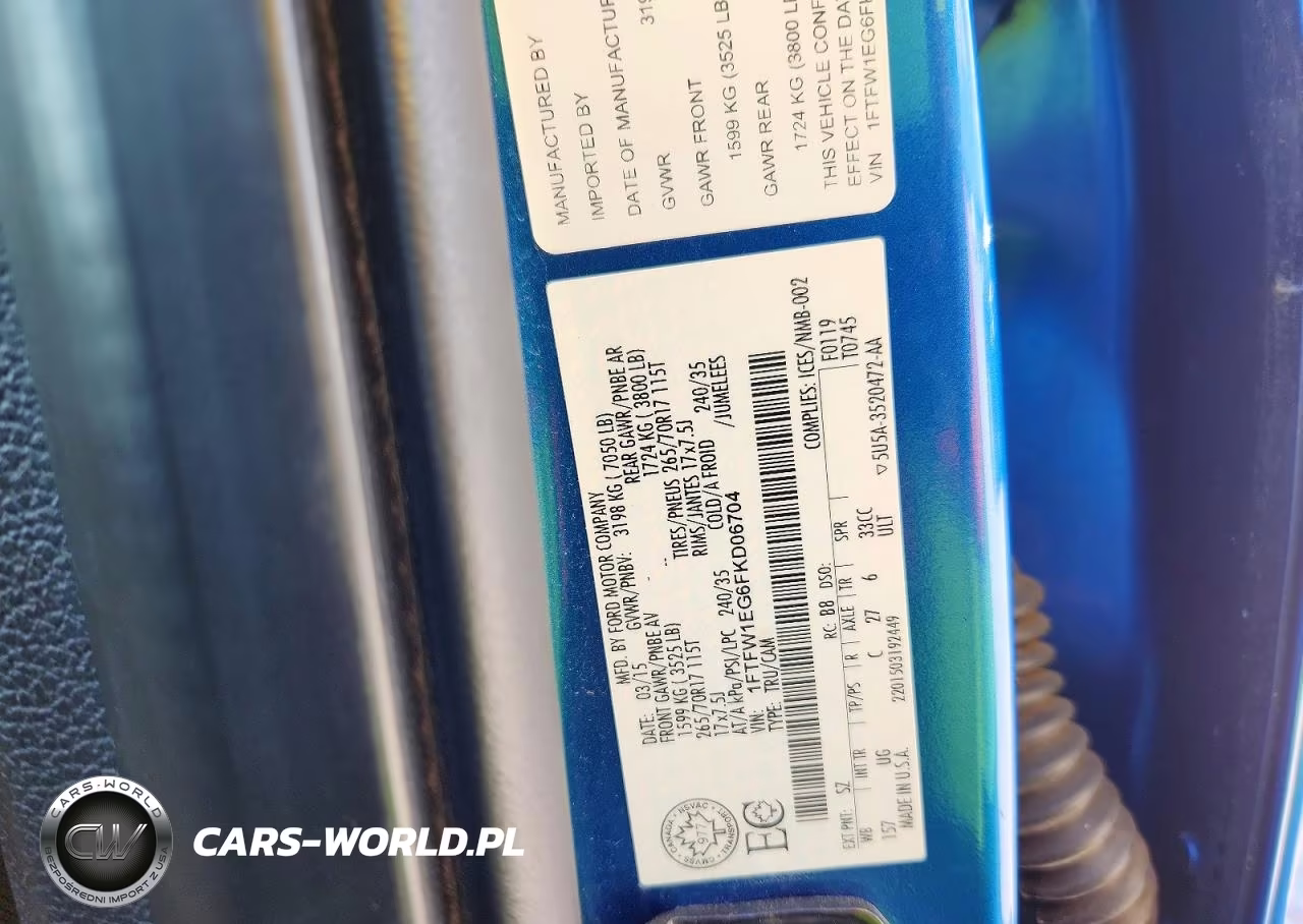 2015 Ford F150 Supercrew VIN:1FTFW1EG6FKD06704 - 12