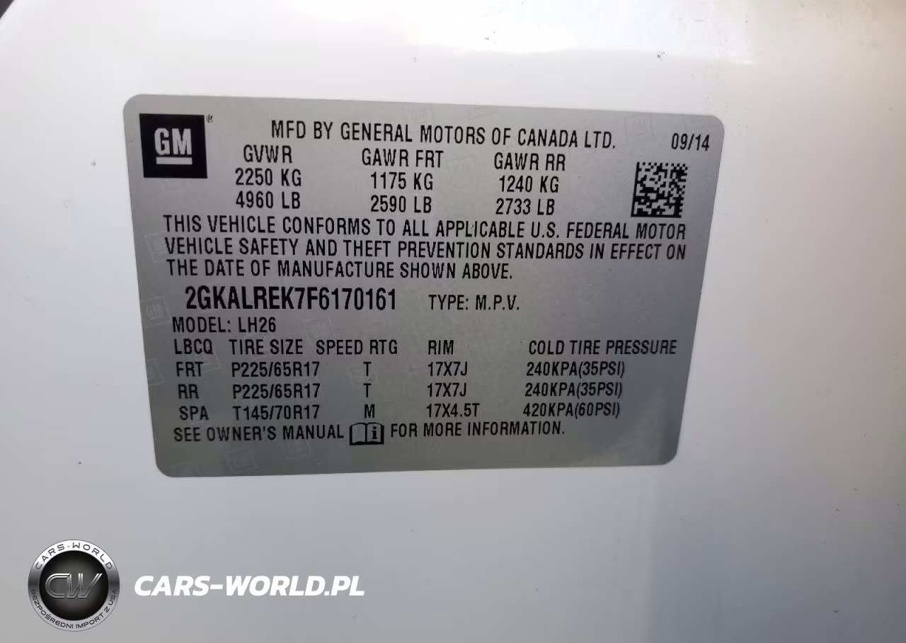 2015 GMC Terrain Sle VIN:2GKALREK7F6170161 - 13
