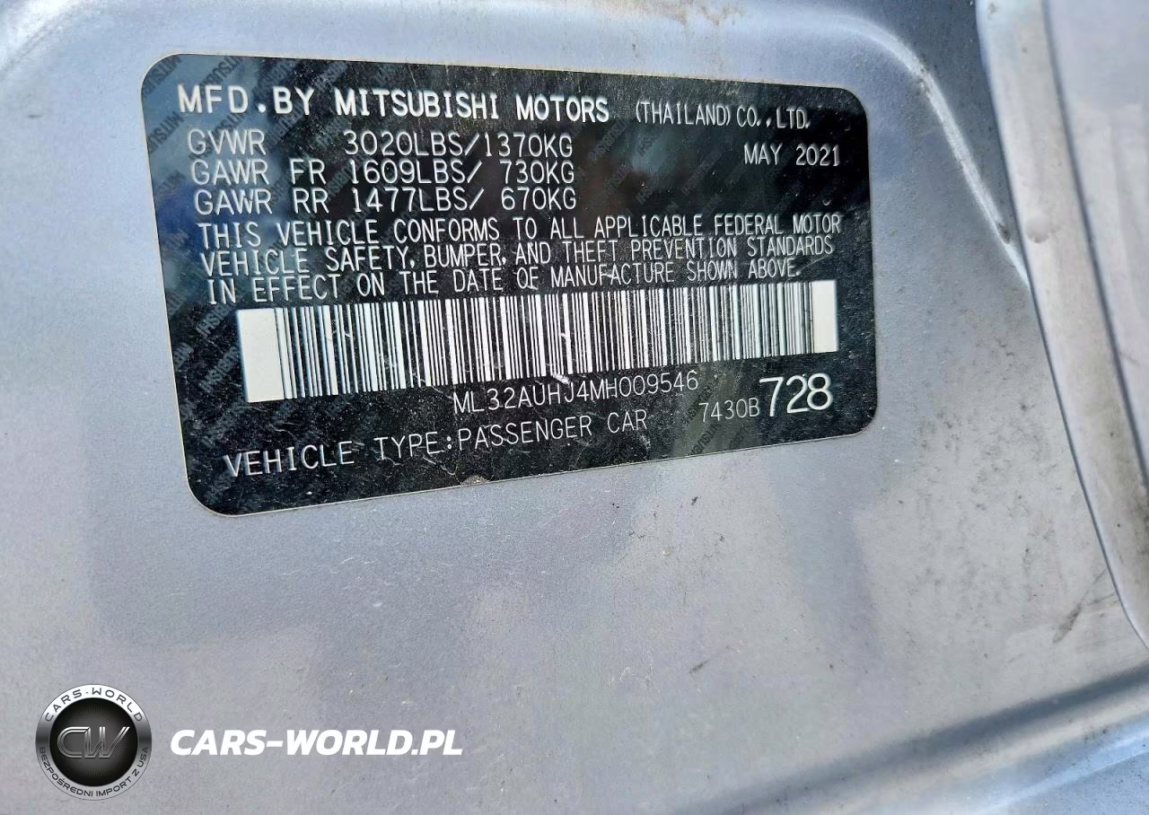 2021 Mitsubishi Mirage Es VIN:ML32AUHJ4MH009546 - 13