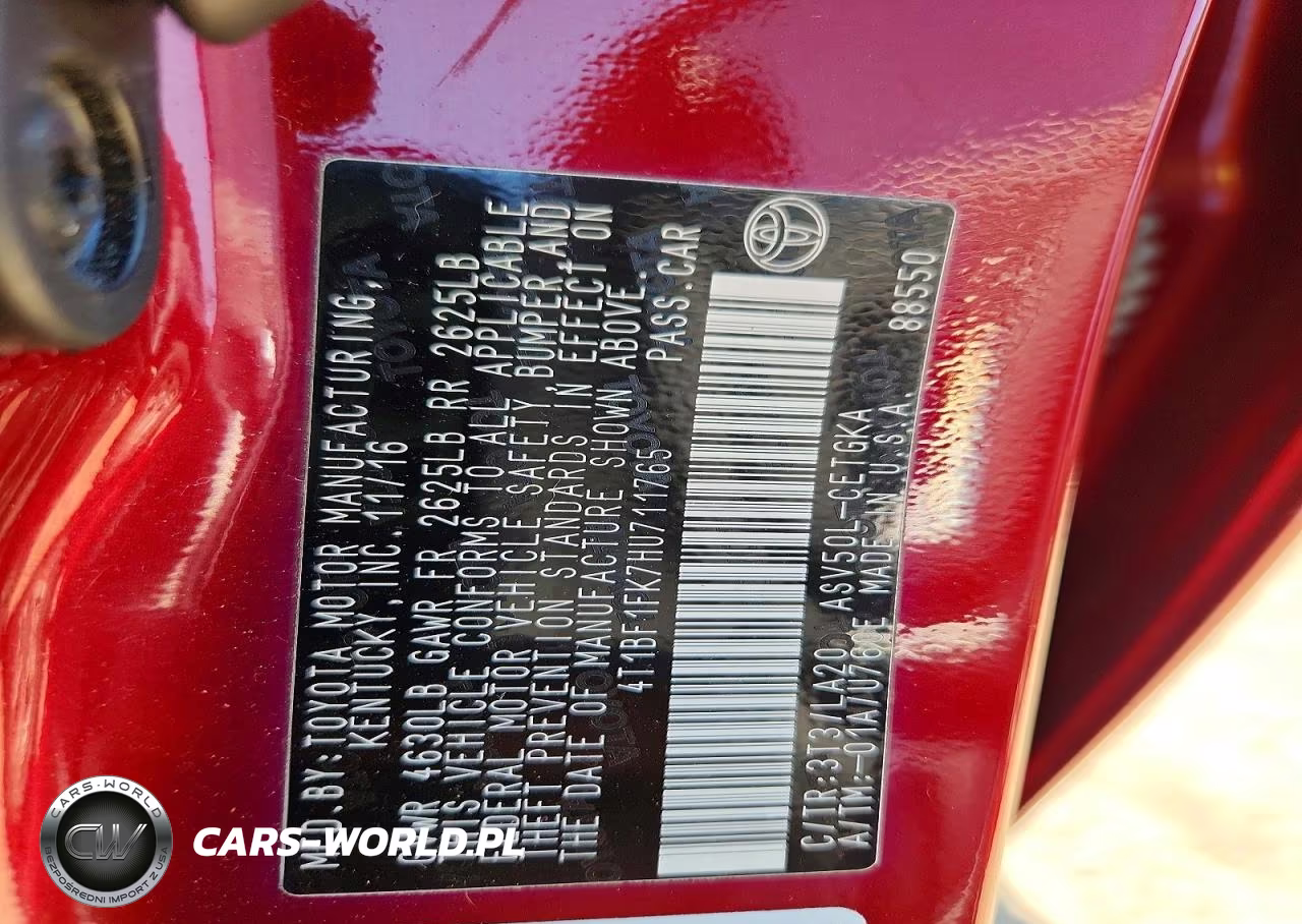 2017 Toyota Camry Xle VIN:4T1BF1FK7HU711765 - 12