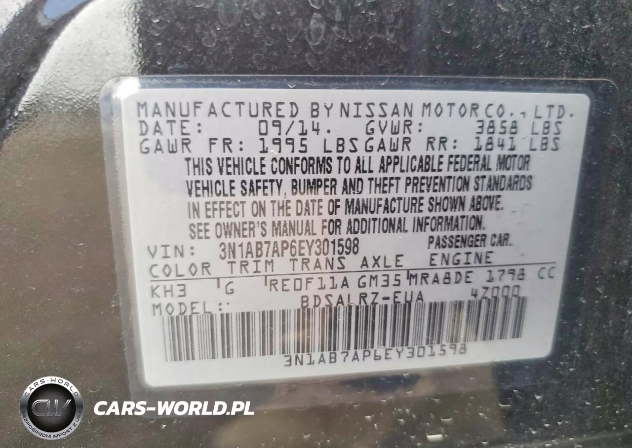 2014 Nissan Sentra Sr VIN:3N1AB7AP6EY301598 - 13