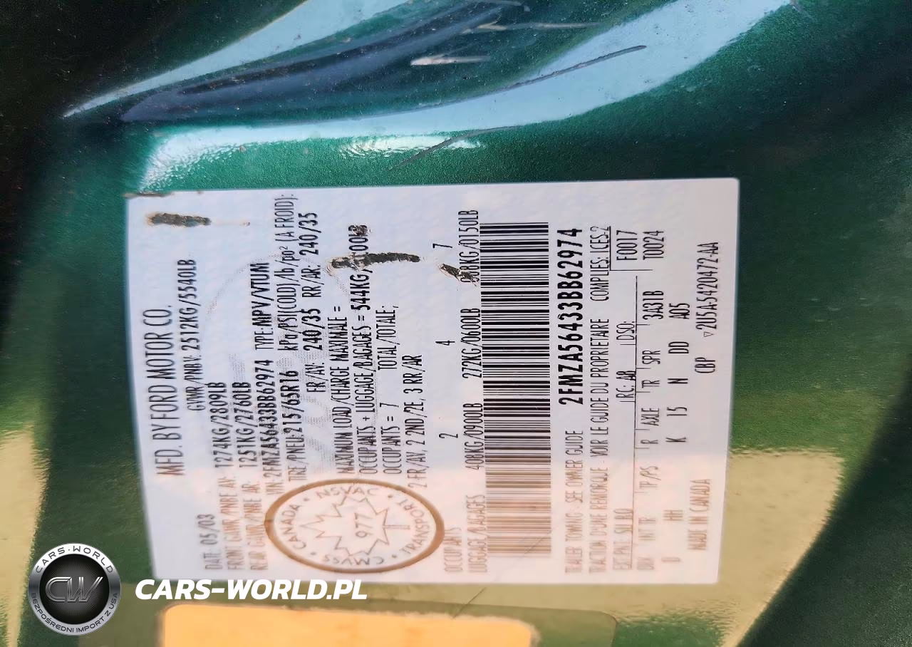 2003 Ford Windstar Sel VIN:2FMZA56433BB62974 - 13