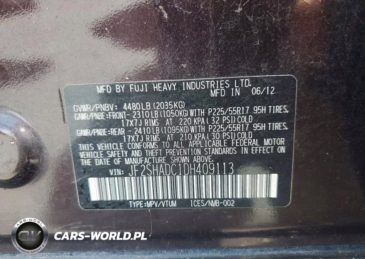 2013 Subaru Forester 2.5X Premium VIN:JF2SHADC1DH409113 - 13