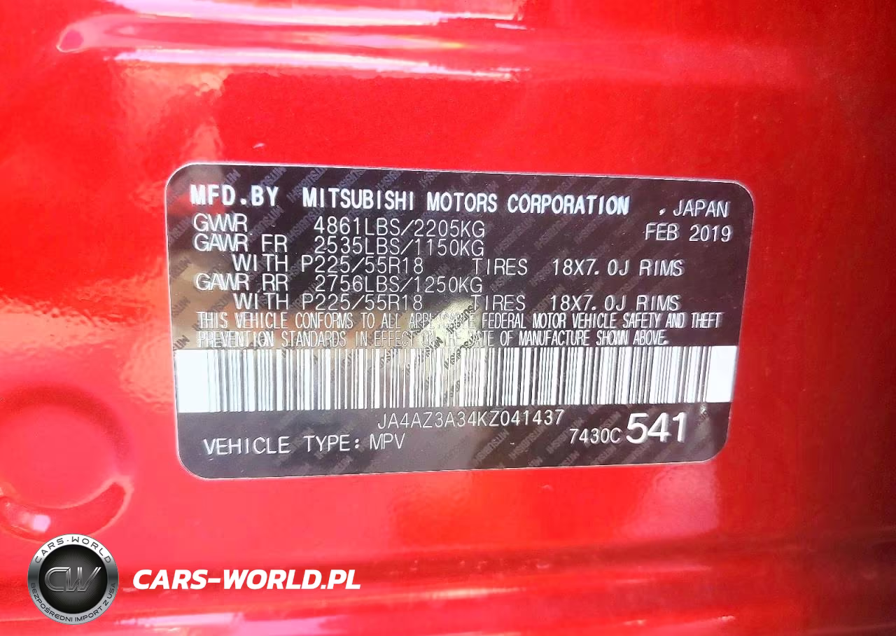 2019 Mitsubishi Outlander Se VIN:JA4AZ3A34KZ041437 - 13