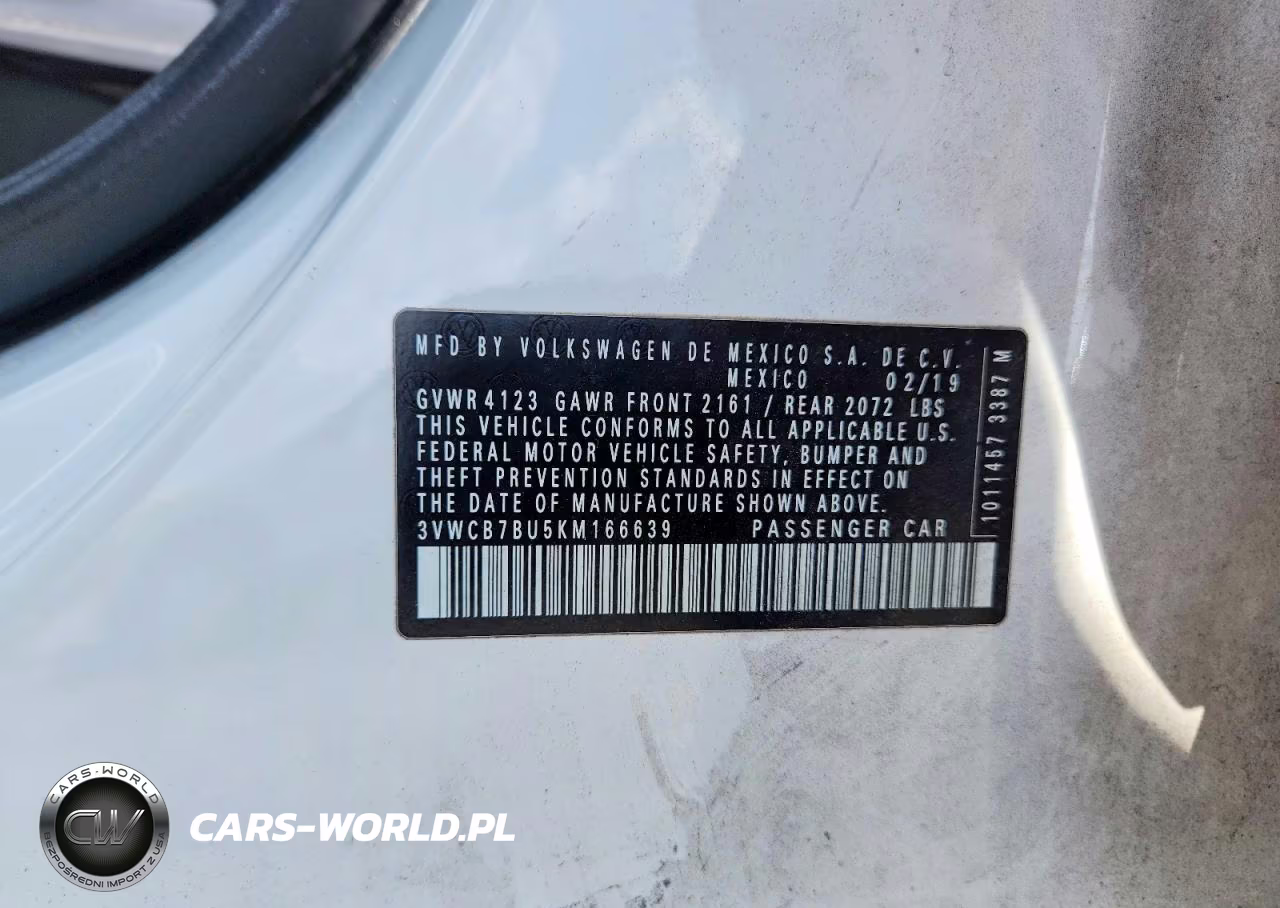 2019 Volkswagen Jetta S VIN:3VWCB7BU5KM166639 - 12