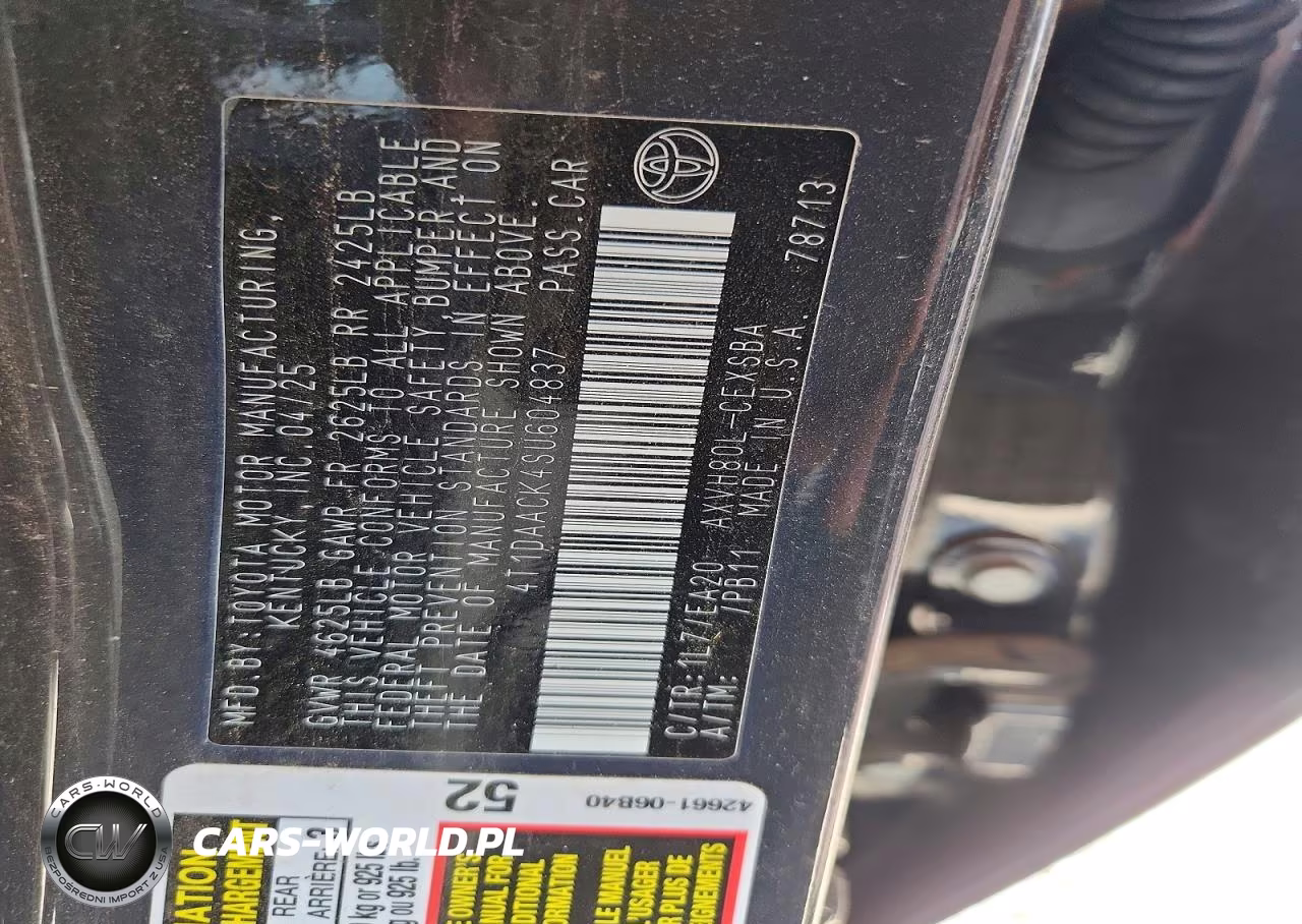 2025 Toyota Camry Se VIN:4T1DAACK4SU604837 - 12