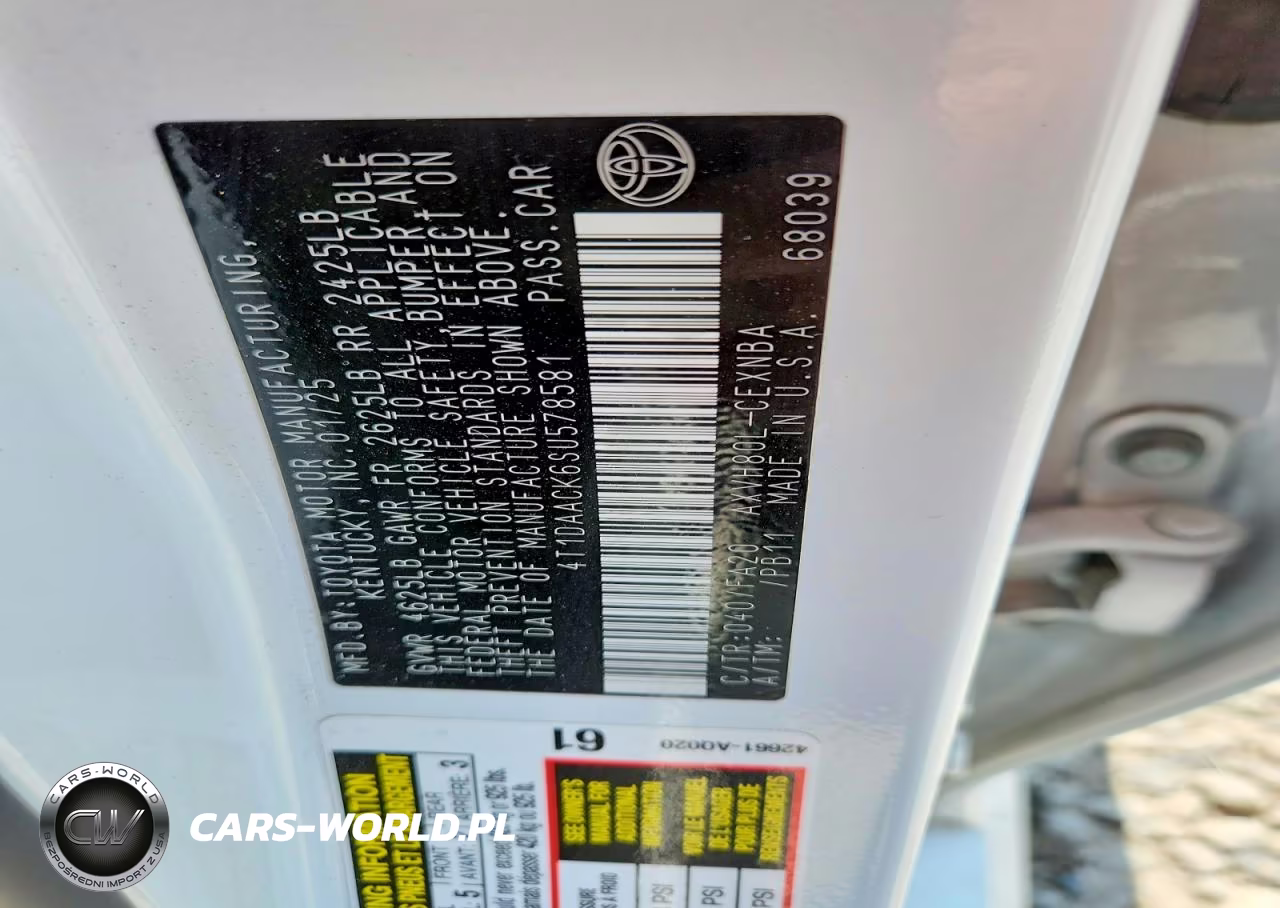 2025 Toyota Camry Le VIN:4T1DAACK6SU578581 - 12