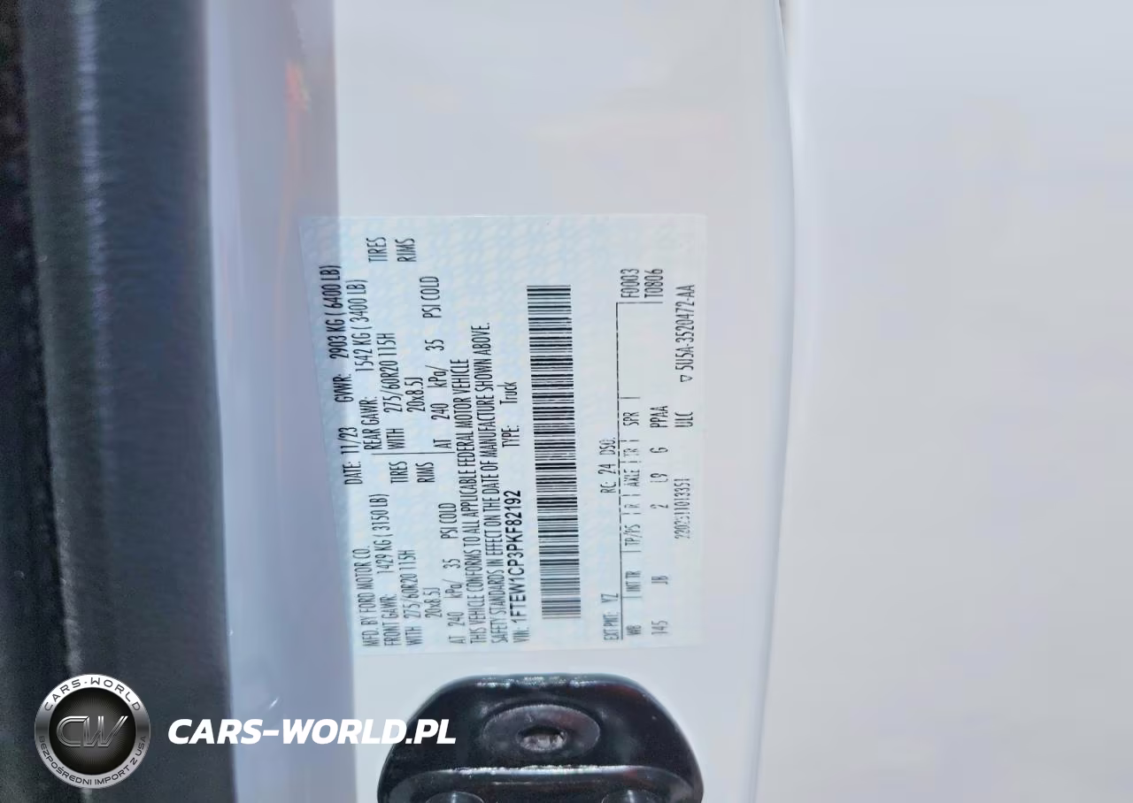 2023 Ford F150 Supercrew VIN:1FTEW1CP3KPF82192 - 12