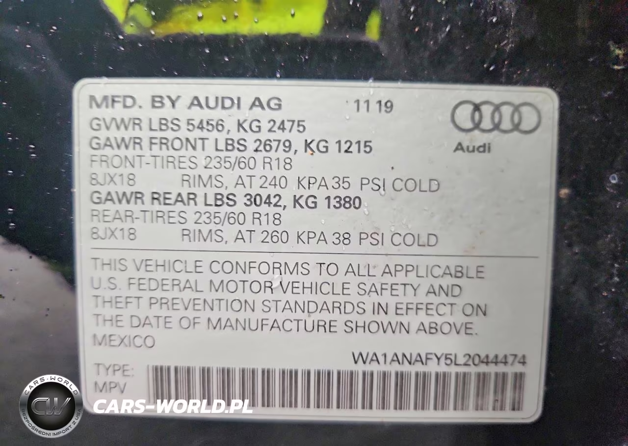 2020 Audi Q5 Premium VIN:WA1ANAFY5L2044474 - 14