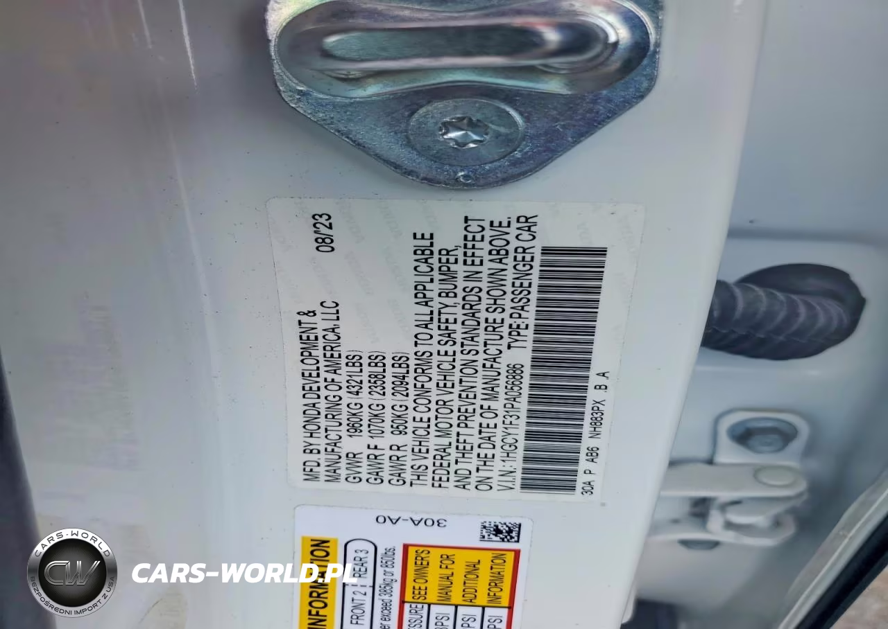 2023 Honda Accord Ex VIN:1HGCY1F31PA056886 - 12