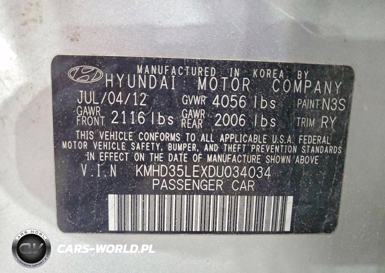 2013 Hyundai Elantra Gt Base VIN:KMHD35LEXDU034034 - 12