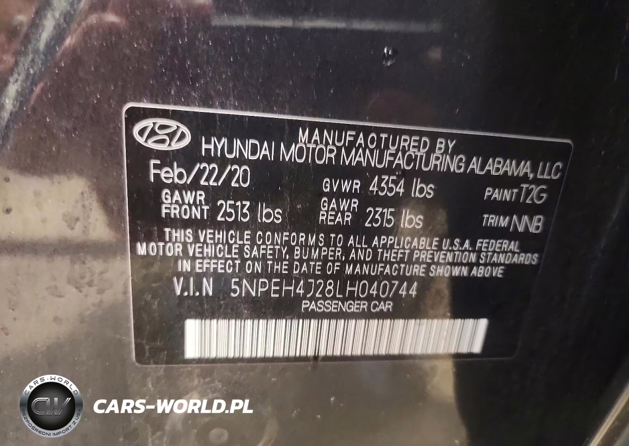 2020 Hyundai Sonata Limited VIN:5NPEH4J28LH040744 - 12