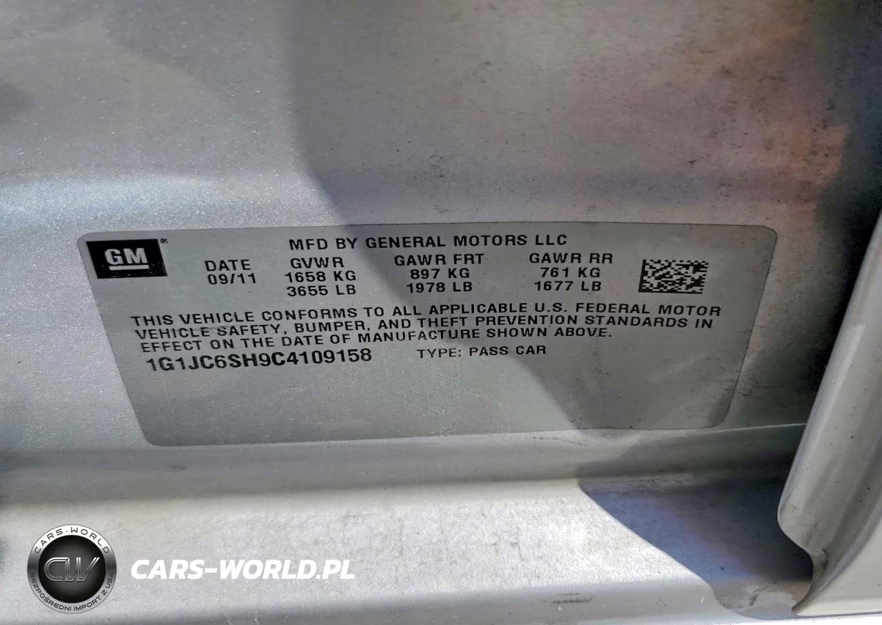 2012 Chevrolet Sonic Lt VIN:1G1JC6SH9C4109158 - 12
