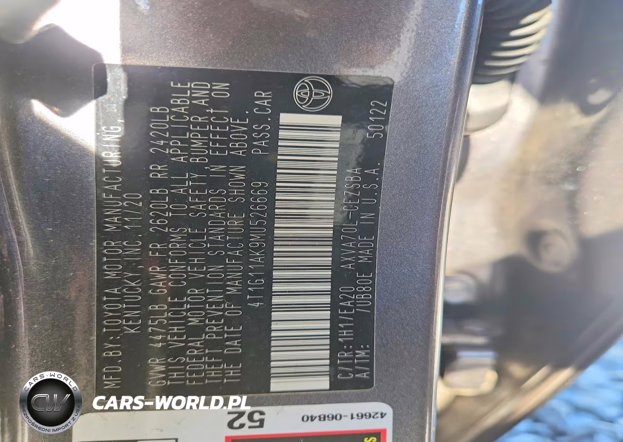 2021 Toyota Camry Se VIN:4T1G11AK9MU526669 - 13