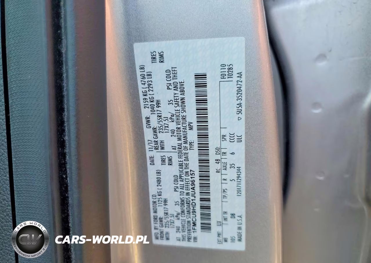 2018 Ford Escape Sel VIN:1FMCU9HD1JUA96157 - 13