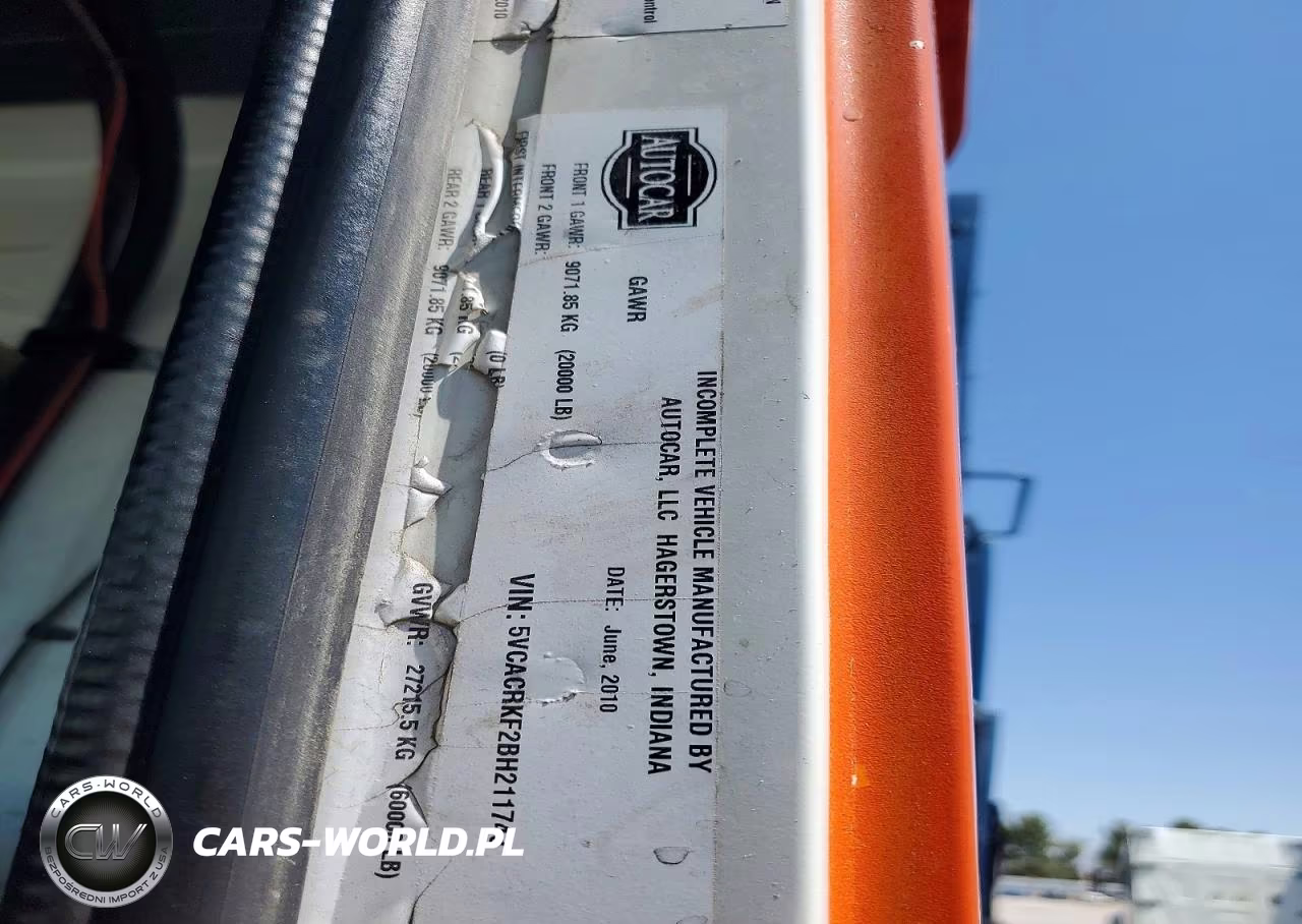 2011 Autocar Llc Xpeditor Refuse Truck VIN:5VCACRKF2BH211743 - 11