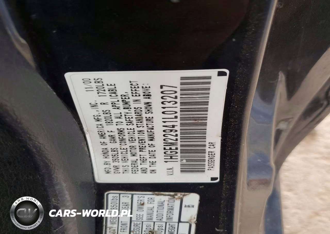 2001 Honda Civic Si VIN:1HGEM22941L013207 - 12