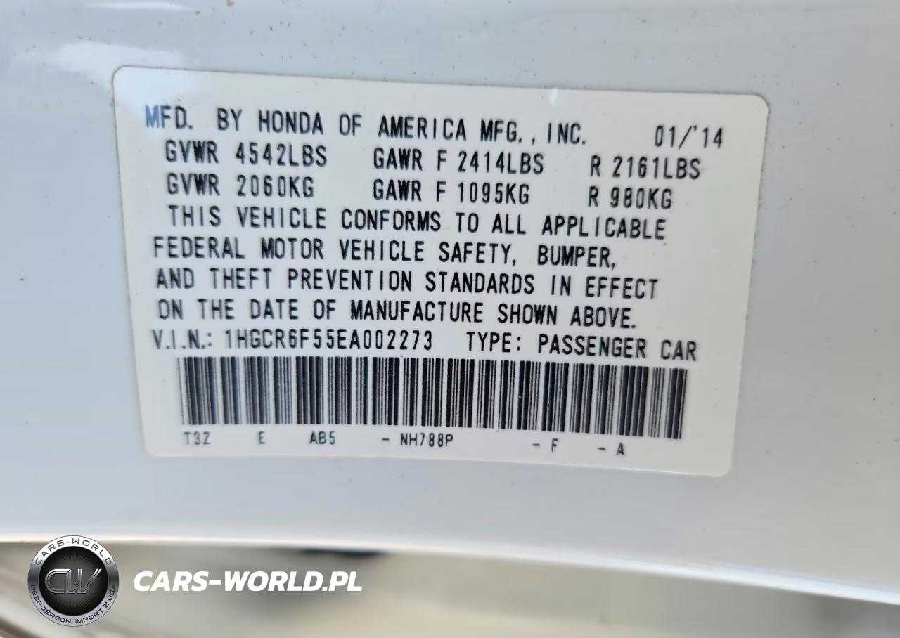2014 Honda Accord Hybrid Exl VIN:1HGCR6F55EA002273 - 13