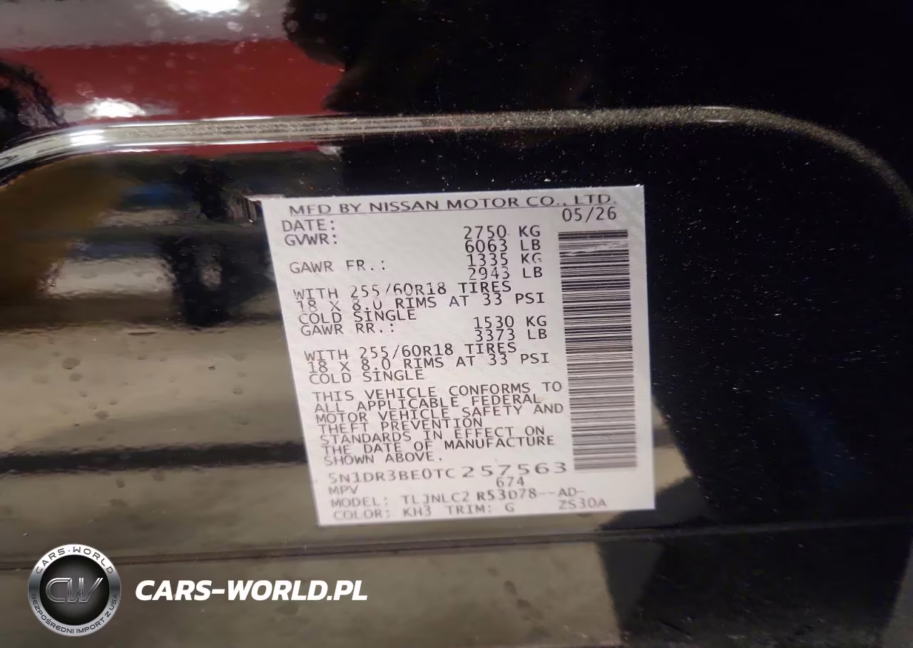 2026 Nissan Pathfinder Sv VIN:5N1DR3BE0TC257563 - 13