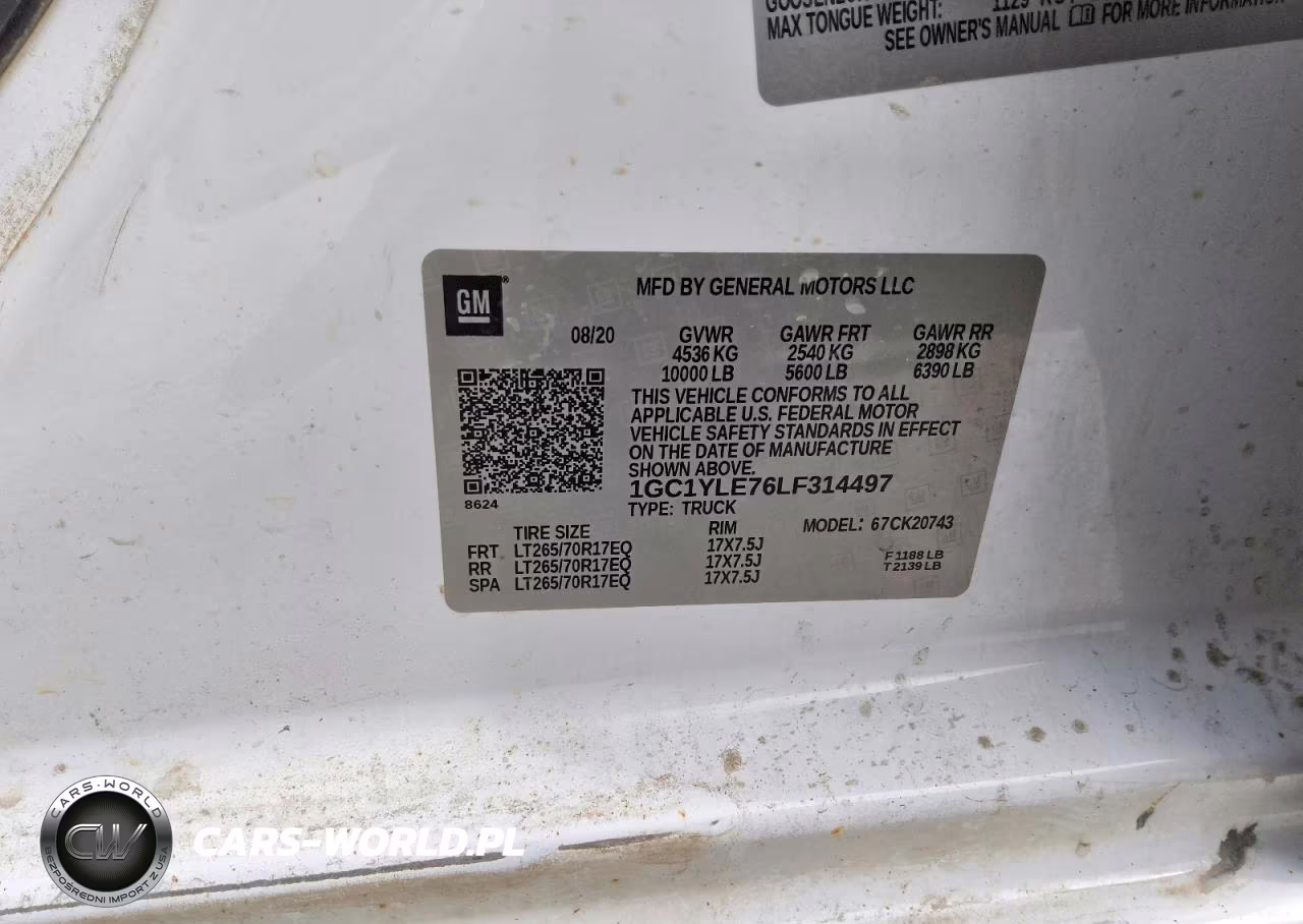 2020 Chevrolet Silverado K2500 Heavy Duty VIN:1GC1YLE76LF314497 - 12
