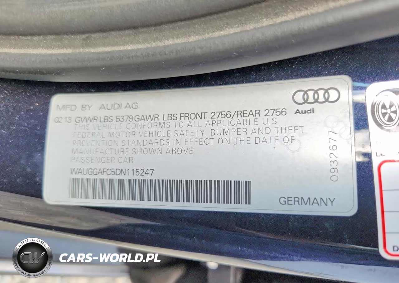 2013 Audi A6 Premium Plus VIN:WAUGGAFC5DN115247 - 13