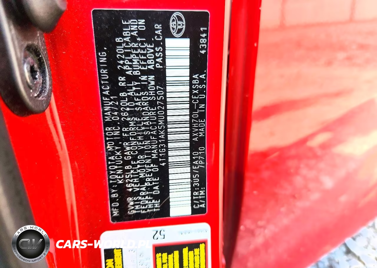 2021 Toyota Camry Se VIN:4T1G31AK5MU027507 - 12